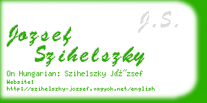 jozsef szihelszky business card